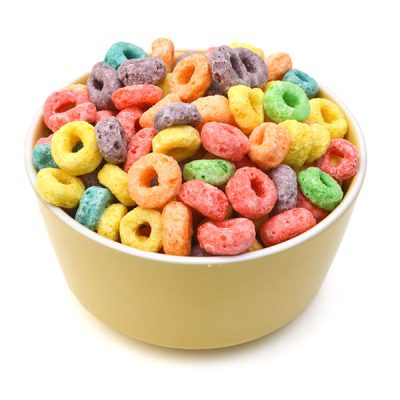 Fruity rings cereal food flavour